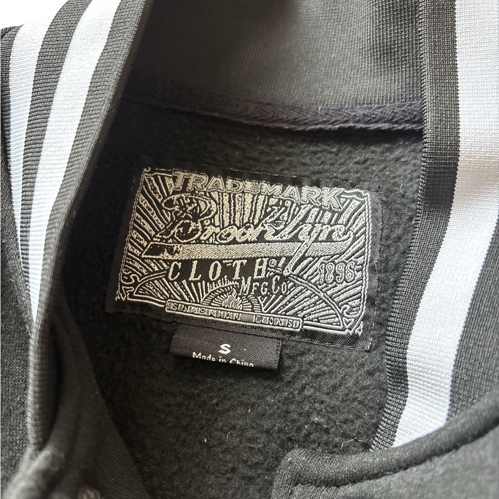 Brooklyn Cloth Black & White Striped Lined Jacket - Picture 3 of 6
